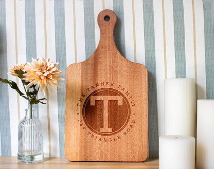 Rounded Monogram Cutting Board - 042