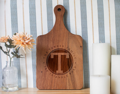 Rounded Monogram Cutting Board - 042