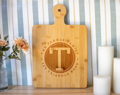 Rounded Monogram Cutting Board - 042