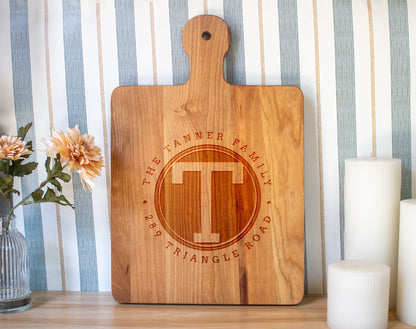Rounded Monogram Cutting Board - 042