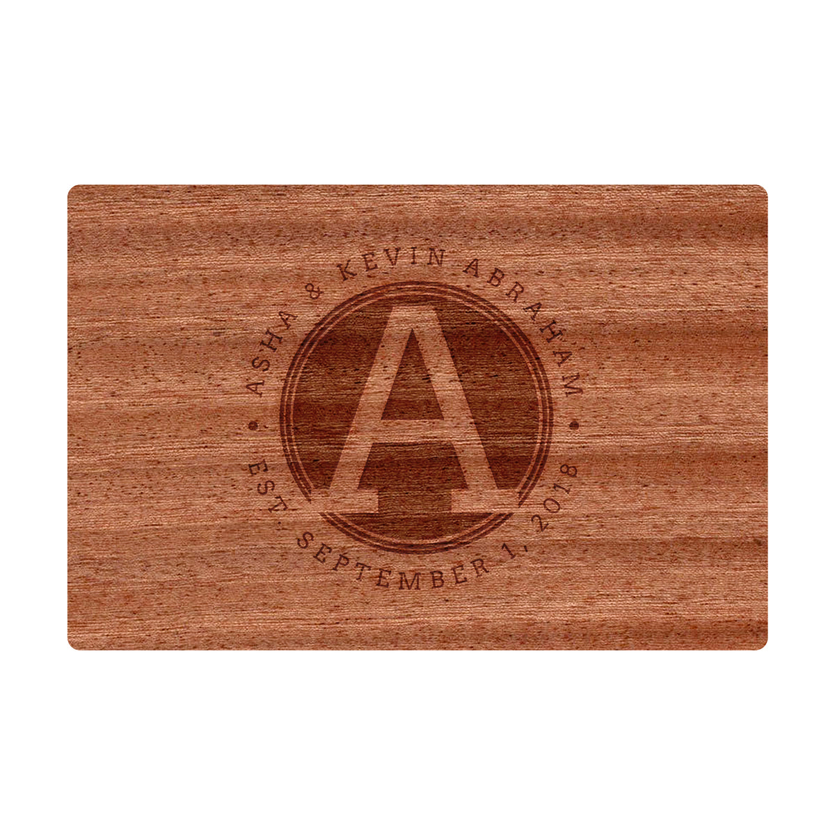 Rounded Monogram Cutting Board