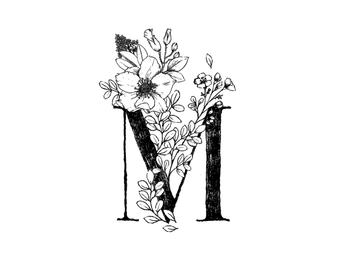 Floral Initial Photo Frame