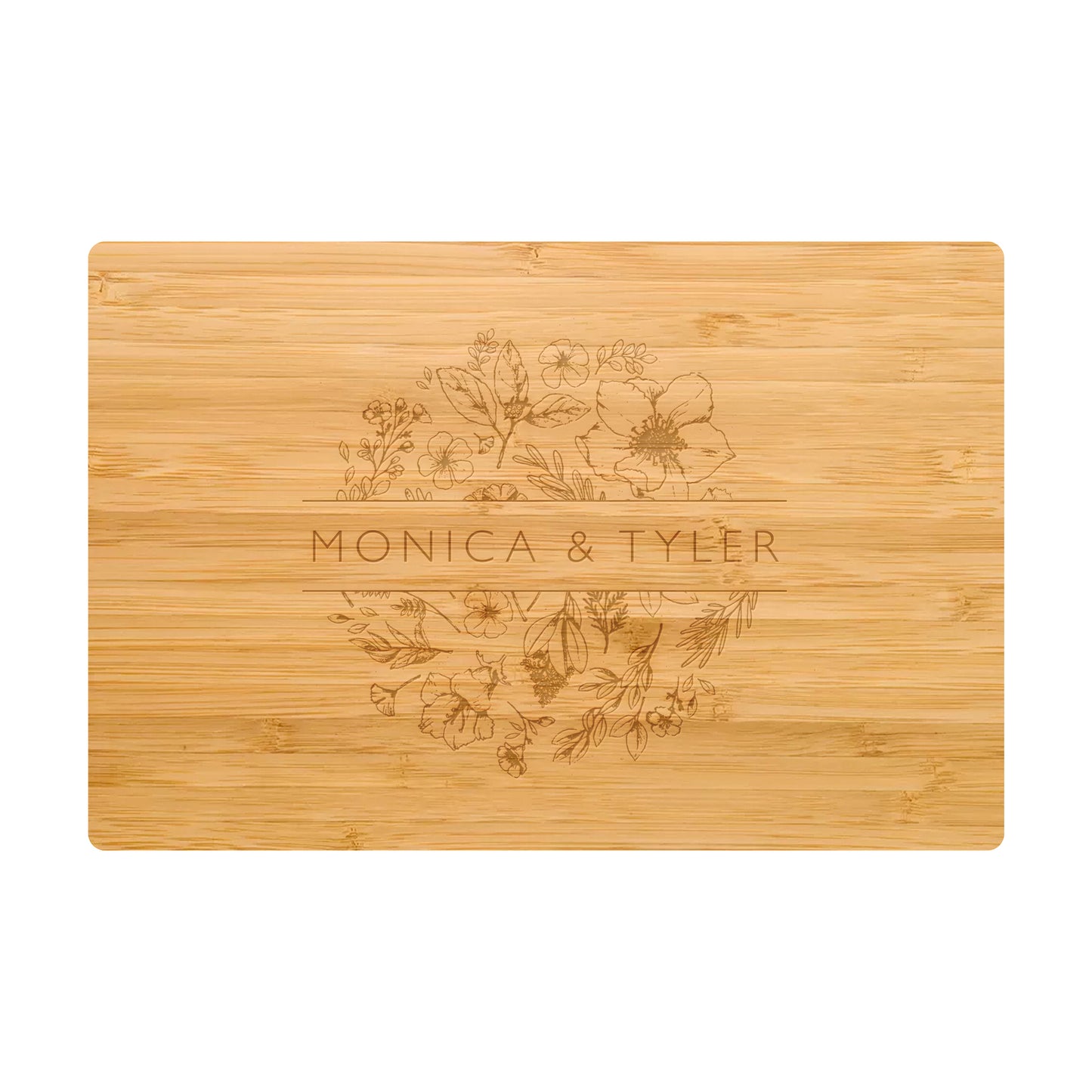 Florals with Names Cutting Board - 063