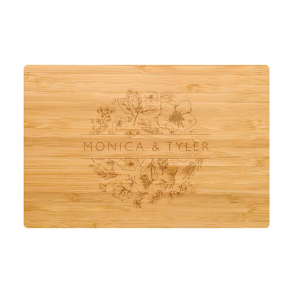 Florals with Names Cutting Board - 063