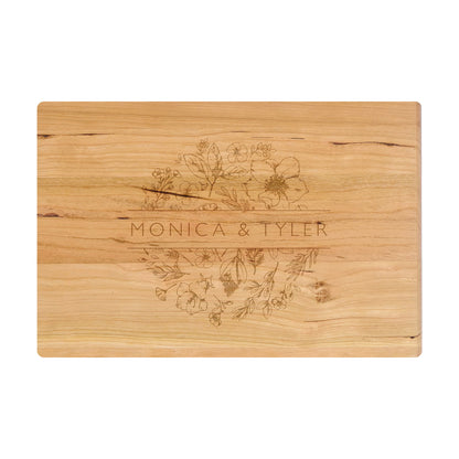 Florals with Names Cutting Board - 063
