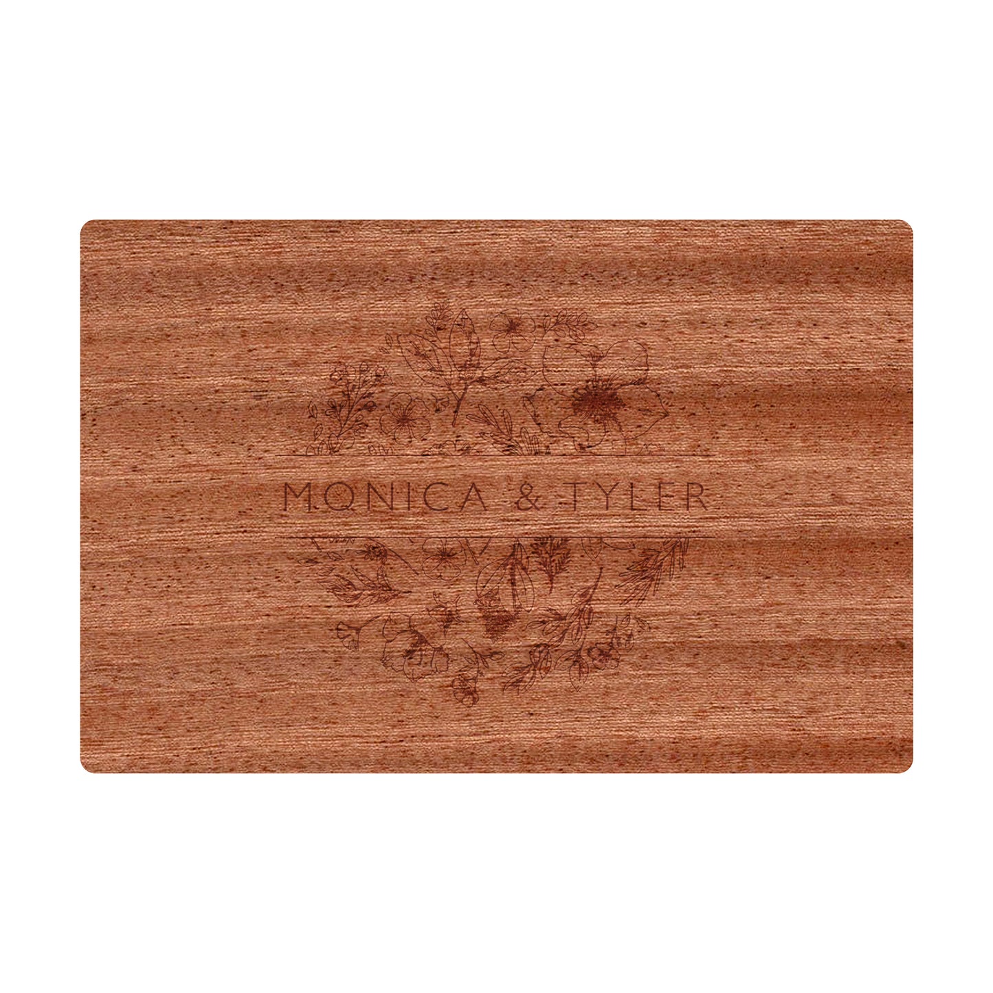 Florals with Names Cutting Board - 063