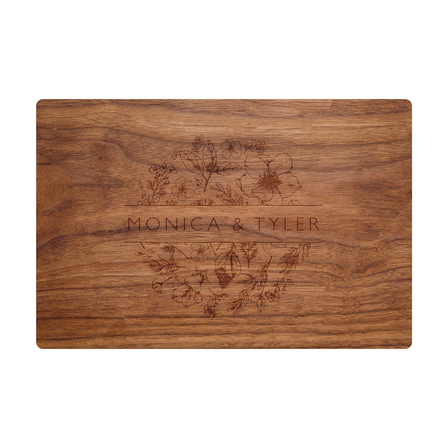 Florals with Names Cutting Board - 063