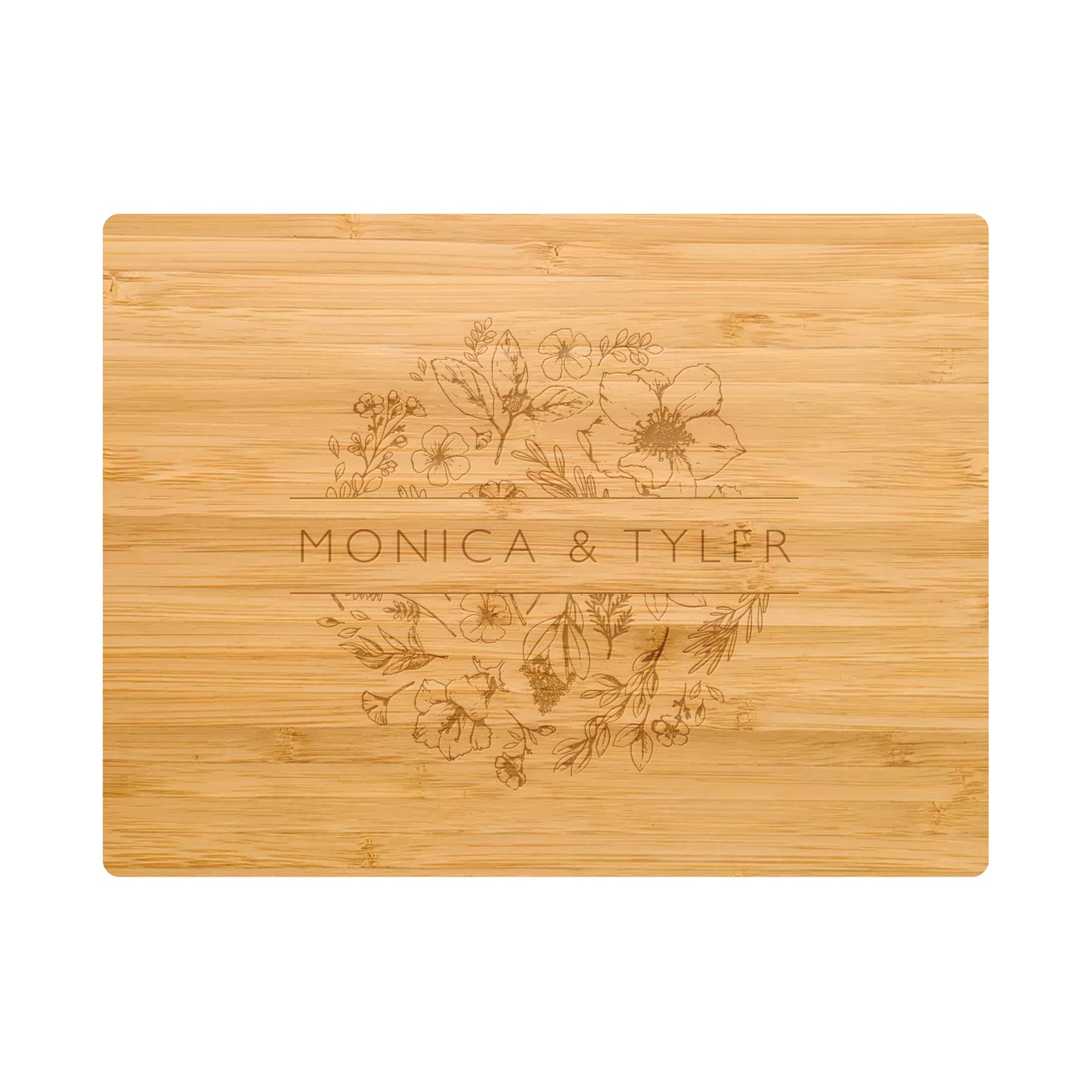 Florals with Names Cutting Board - 063