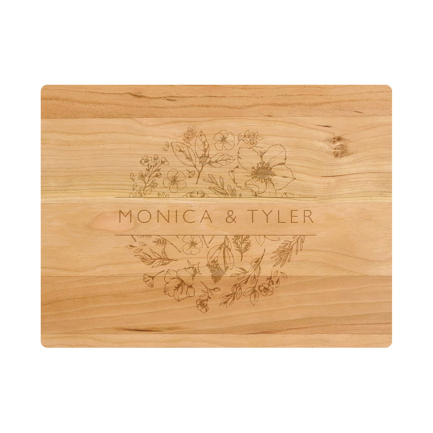 Florals with Names Cutting Board - 063