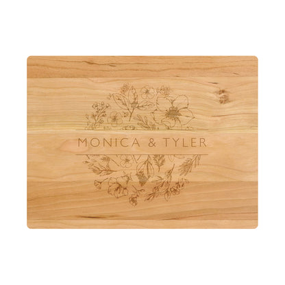 Florals with Names Cutting Board - 063