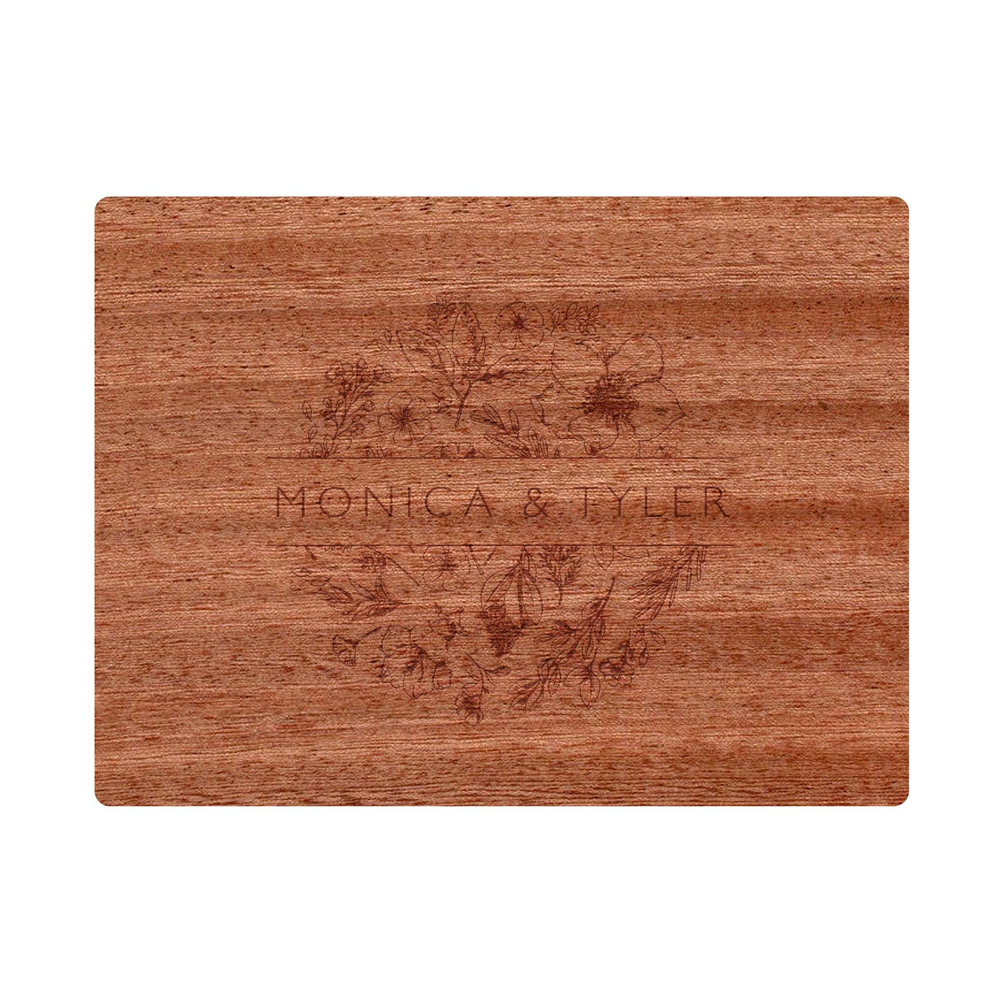 Florals with Names Cutting Board - 063