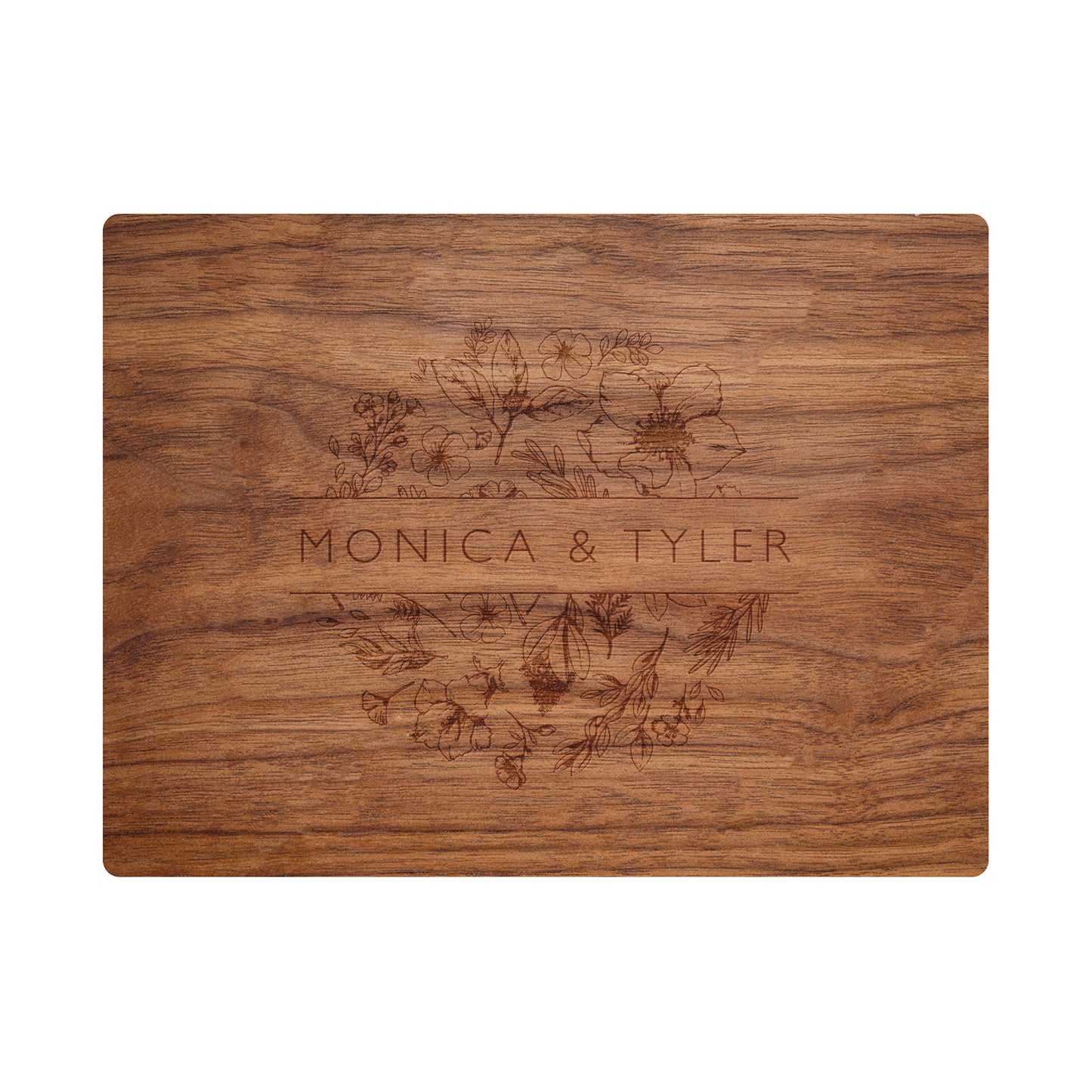 Florals with Names Cutting Board - 063