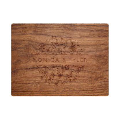 Florals with Names Cutting Board - 063