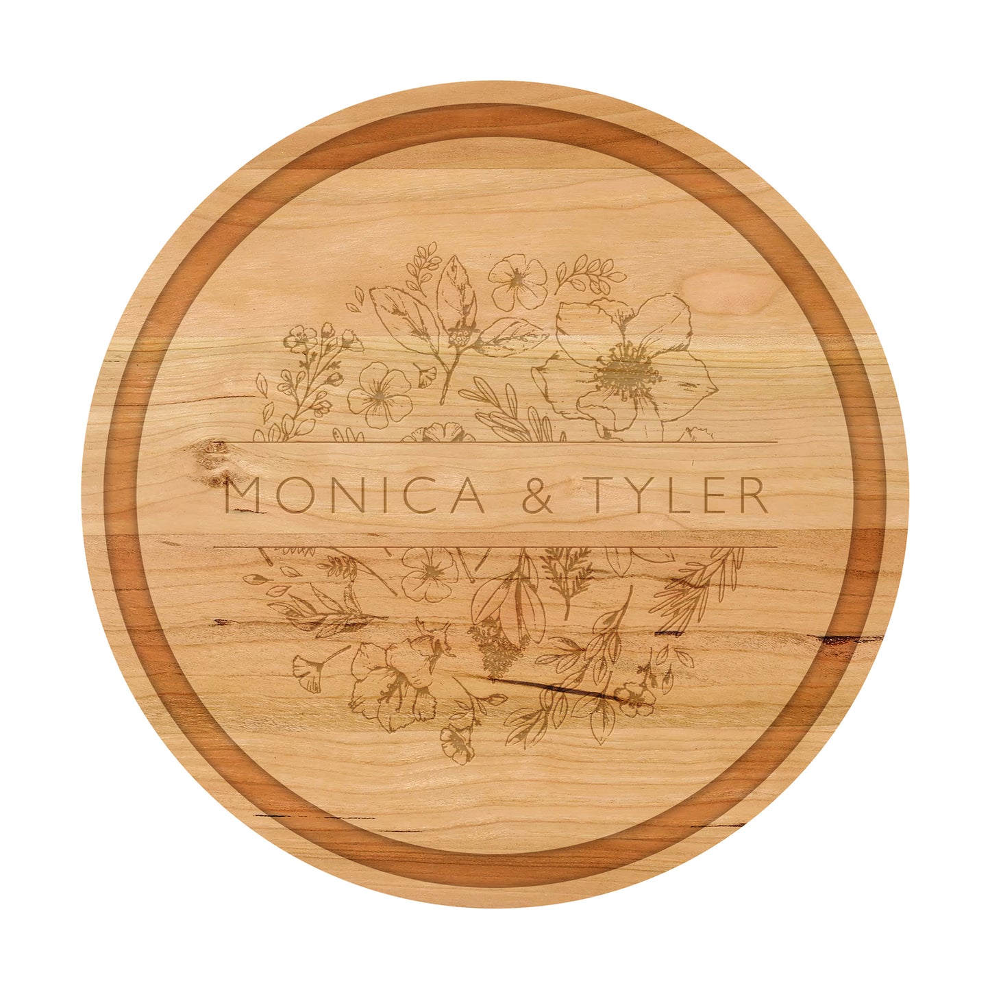 Florals with Names Cutting Board - 063