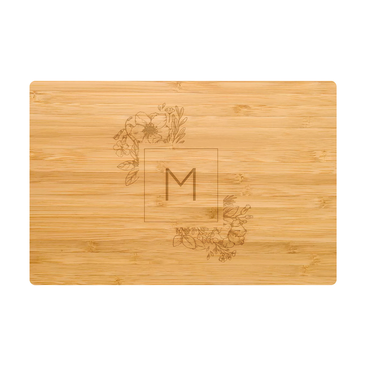 Floral Monogram Cutting Board
