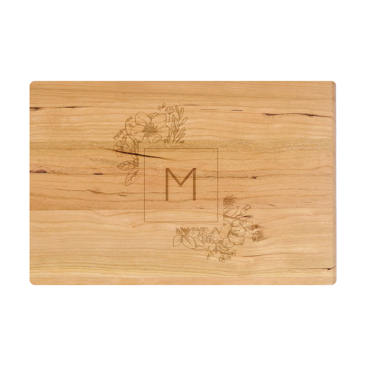 Floral Monogram Cutting Board