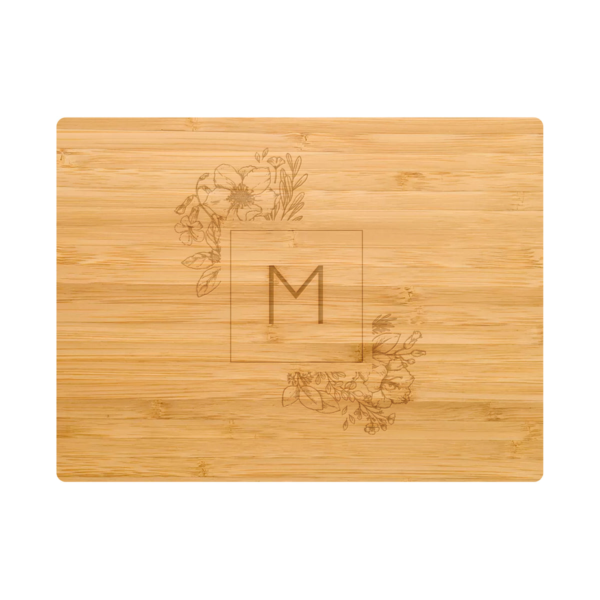 Floral Monogram Cutting Board