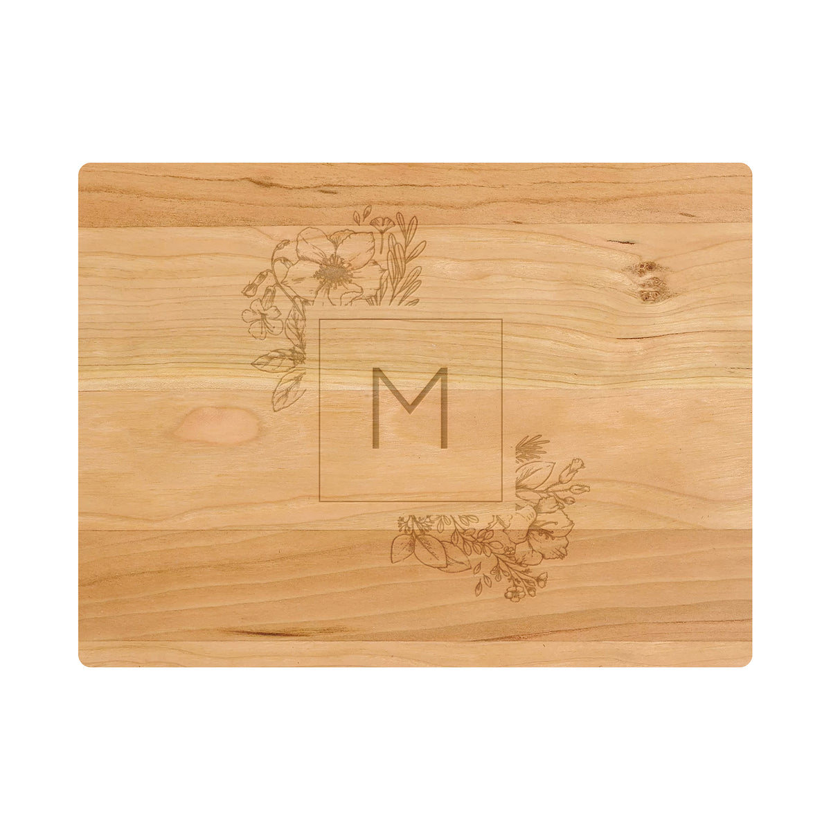 Floral Monogram Cutting Board