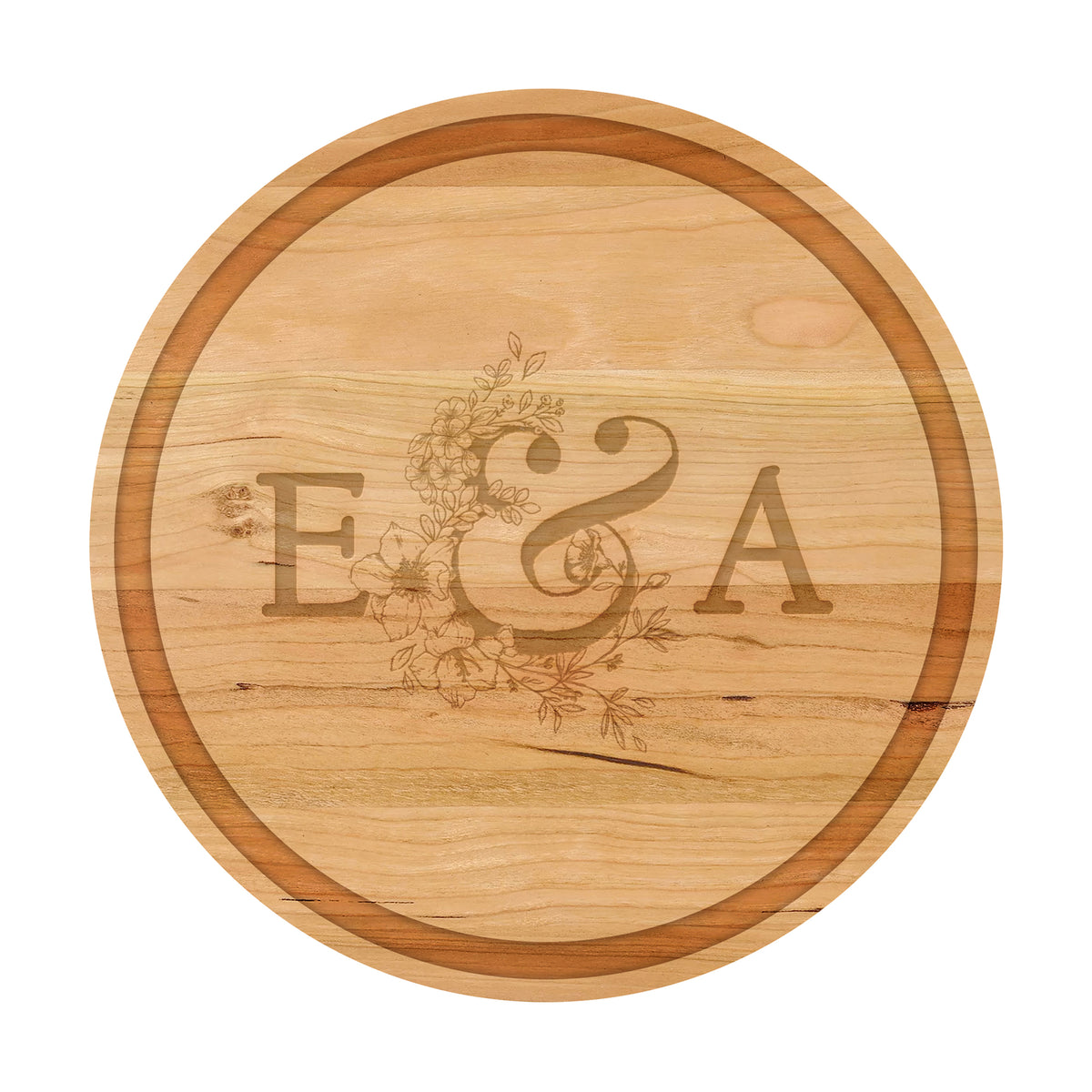 Couple Initials Wedding Cutting Board