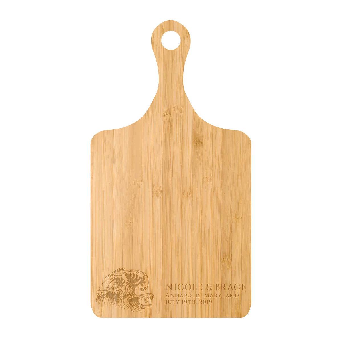 Ocean Wave Wedding Cutting Board