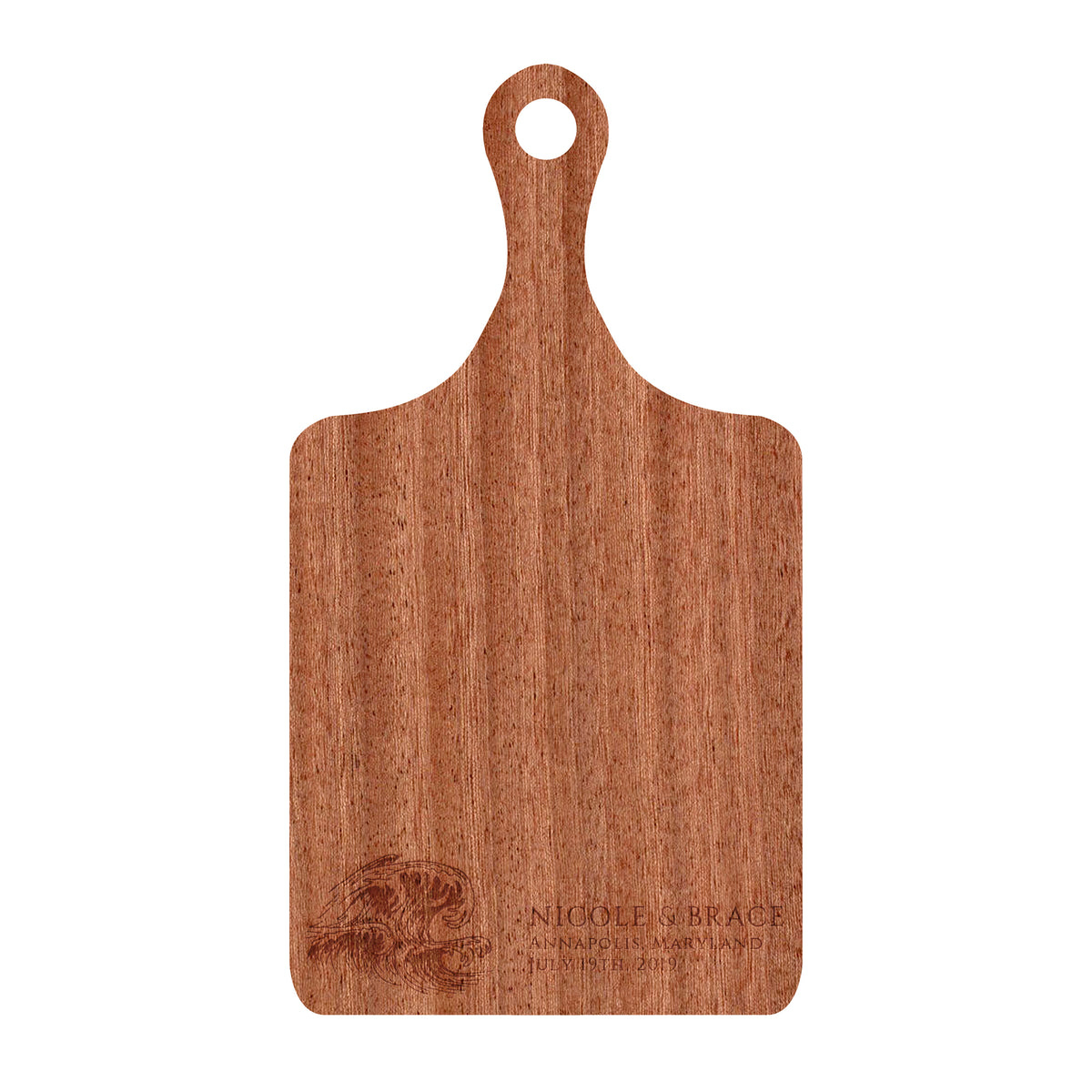 Ocean Wave Wedding Cutting Board