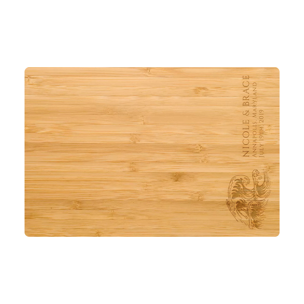Ocean Wave Wedding Cutting Board