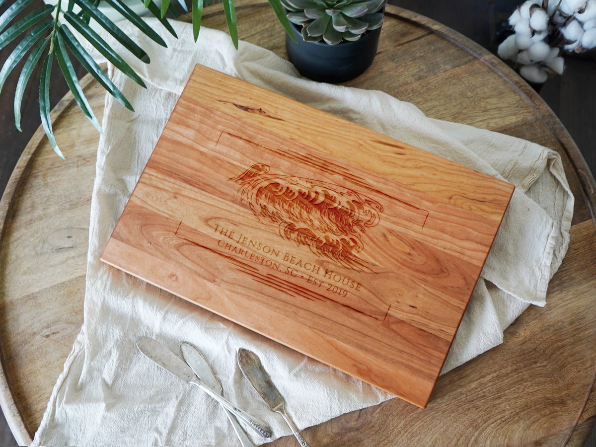 Coastal Wave Name Cutting Board