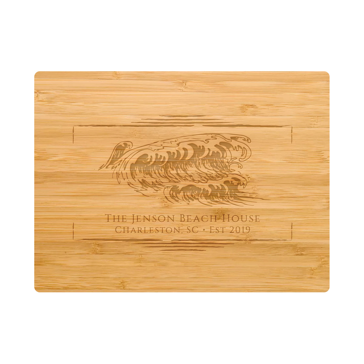 Coastal Wave Name Cutting Board