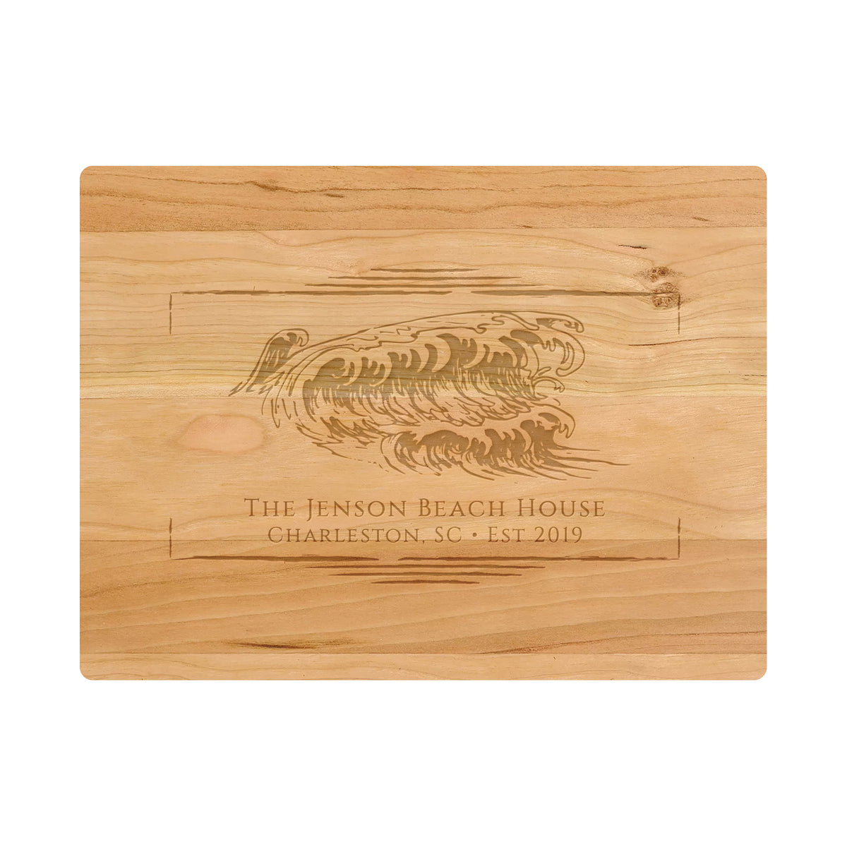 Coastal Wave Name Cutting Board