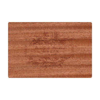 Personalized Floral Cutting Board - 082