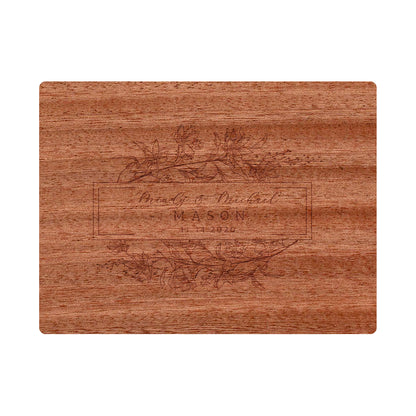 Personalized Floral Cutting Board - 082