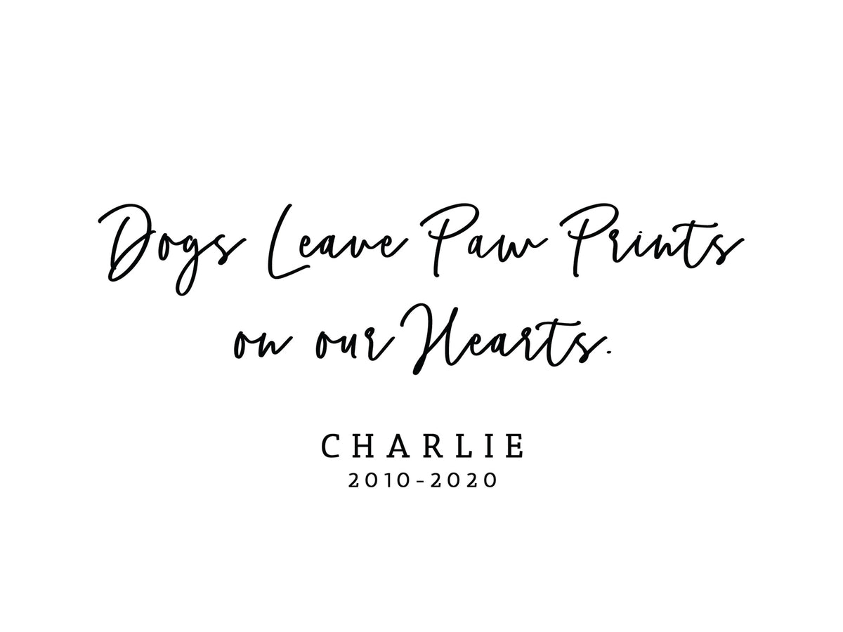 Paw Prints on Our Hearts Photo Frame