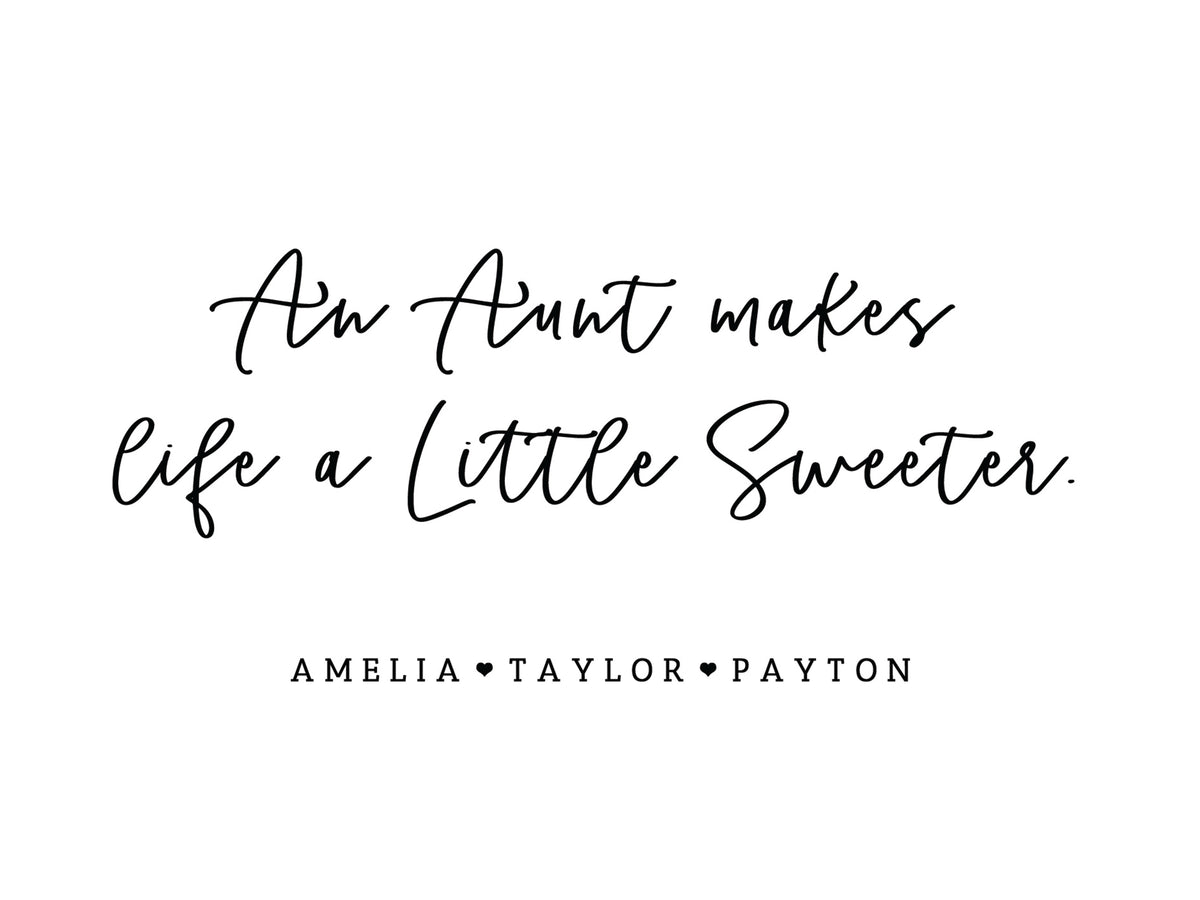 Aunts Make Life Sweeter Photo Frame