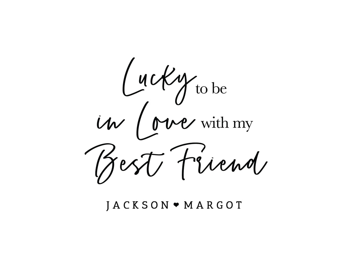Lucky in Love Best Friend Photo Frame