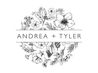Florals with Names Cutting Board - 063