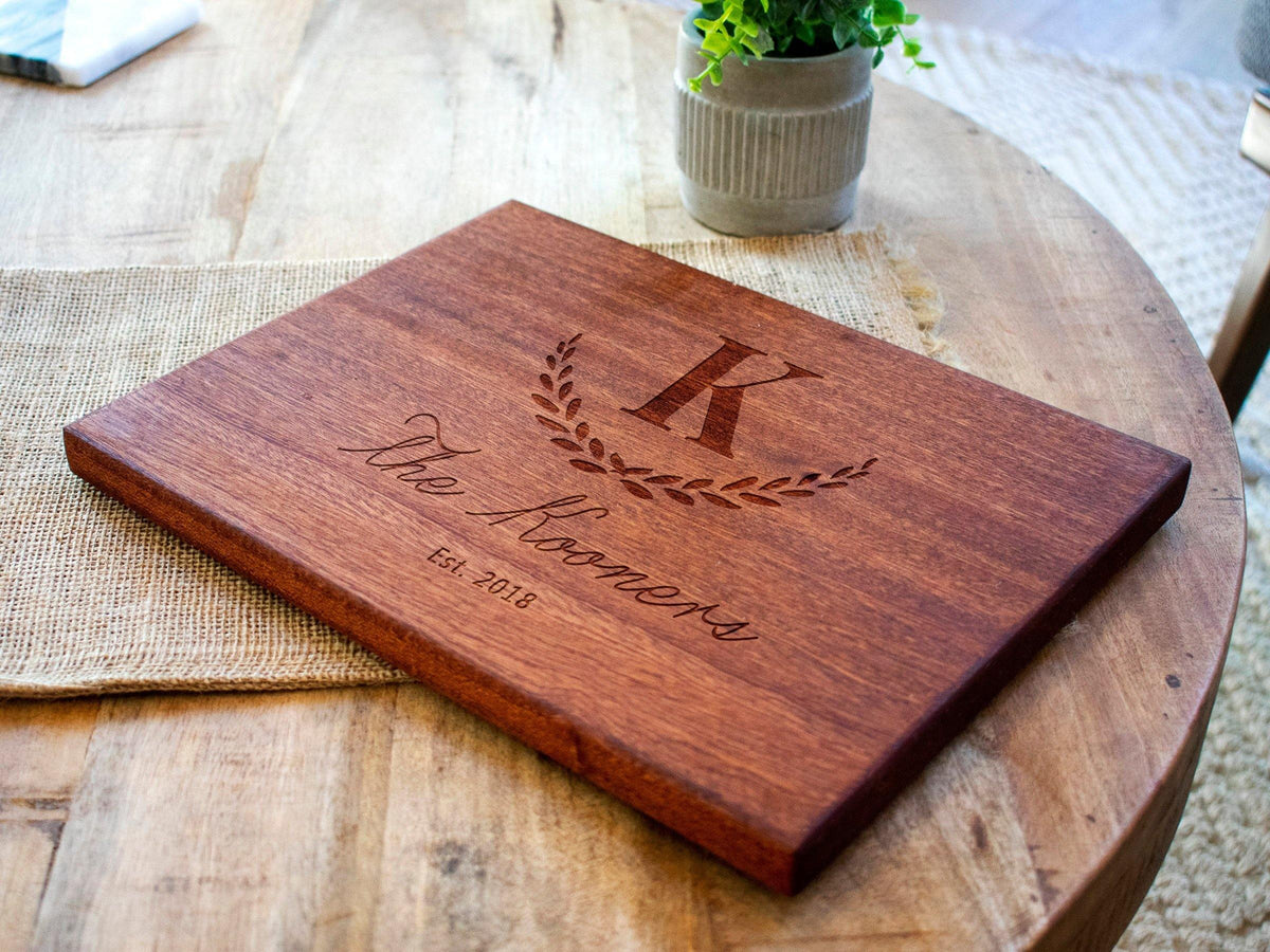 Large Initial Family Name Cutting Board