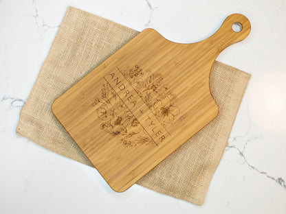 Florals with Names Cutting Board - 063