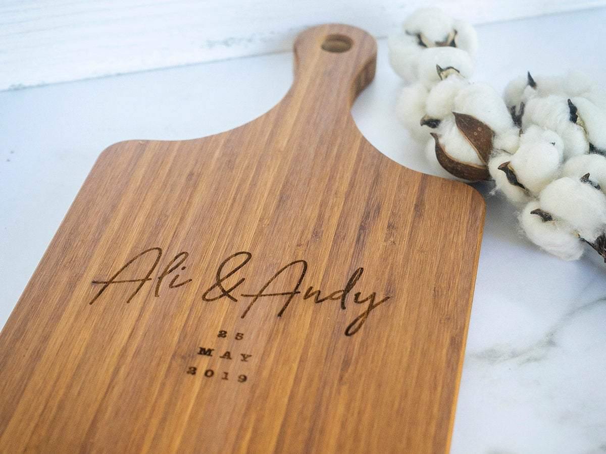 Modern Script Wedding Date Cutting Board