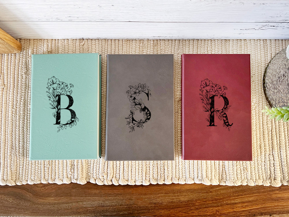 Floral Initial Journal