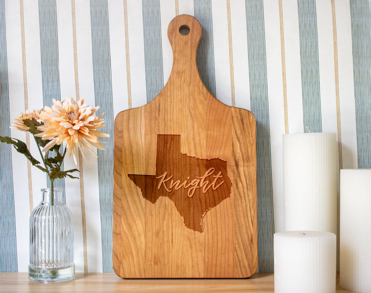 Personalized Texas Cutting Board