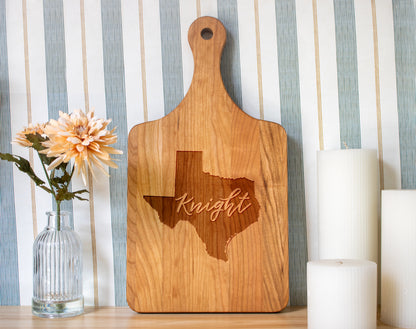 Personalized Texas Cutting Board