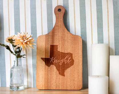 Personalized Texas Cutting Board