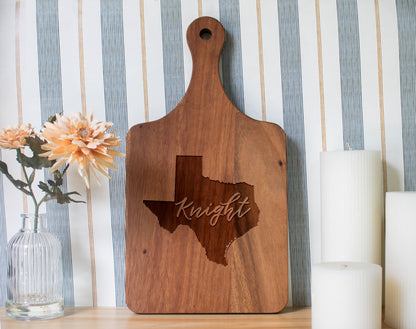 Personalized Texas Cutting Board