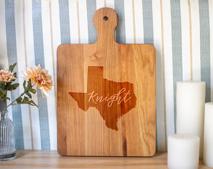 Personalized Texas Cutting Board