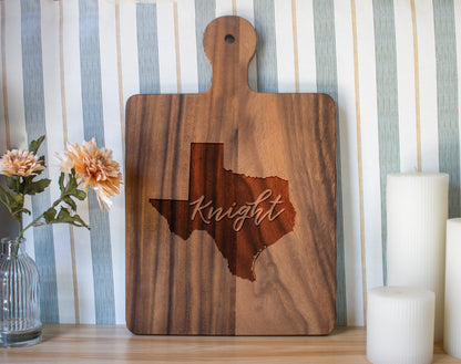 Personalized Texas Cutting Board